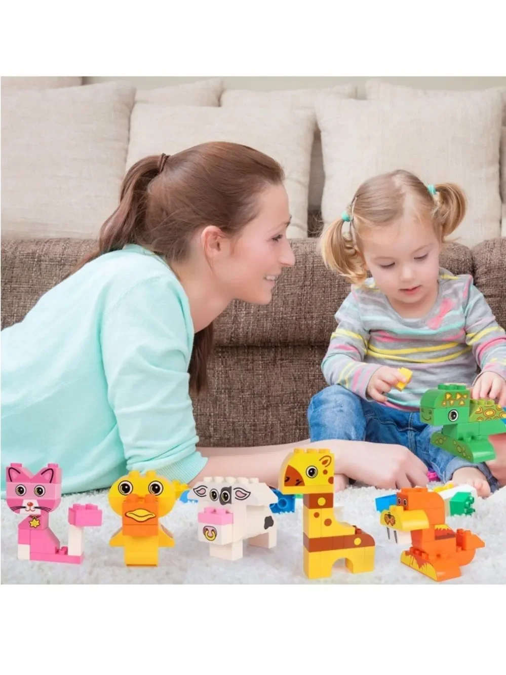 Exercise N Play Animals Building Blocks Gift Set 122 pieces Ages 3+ NEW